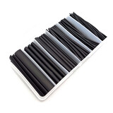 Krimpkous set in kunststof box 170 stuks zwart