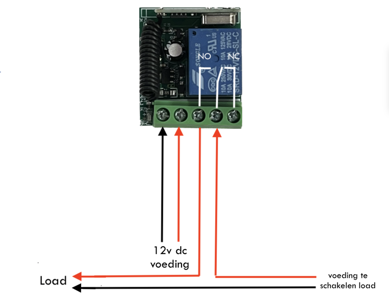 433mhz ontvanger incl. afstandbediening