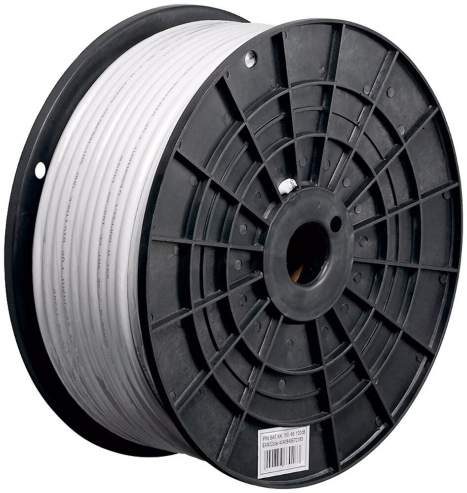 Coax tv kabel 75 ohm 100m Tv en Sat dubbel afgeschermd Coax tv kabel 75 ohm 100m Tv en Sat dubbel afgeschermd