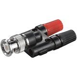 BNC mannelijk > 2x 4 mm banaan vrouwelijk