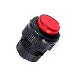 Drukknop rood vasthoudend met verlichting