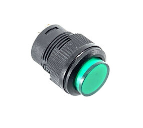 Drukknop groen vasthoudend met verlichting Drukknop groen vasthoudend met verlichting