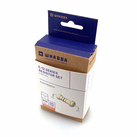 Set weerstanden - E12 reeks - 610 st. - 10 ohm tot 1Mohm Set weerstanden - E12 reeks - 610 st. - 10 ohm tot 1Mohm