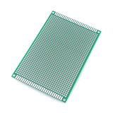 Experimenteer-printplaat dubbelzijdig afm.  8 x 12cm
