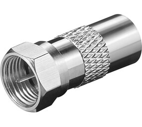 F plug naar Coax plug, adapter