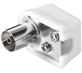 Coaxiale haakse koppeling met schroefbevestiging Coaxiale haakse koppeling met schroefbevestiging