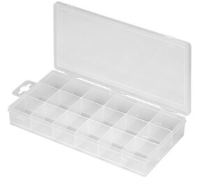 Assortimentsdoos met 18 vakjes Assortimentsdoos met 18 vakjes