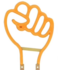 Cob led figuur vuist Cob led figuur vuist