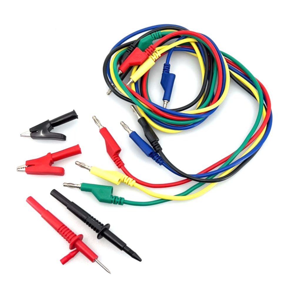 Meetsnoeren banaanstekker 100cm set met toebehoren Meetsnoeren banaanstekker 100cm set met toebehoren