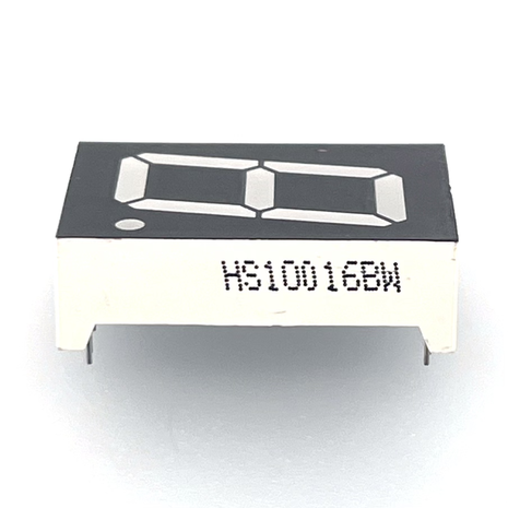 7 segments groot 34 x24 mm led display wit