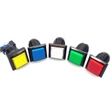 Arcade 33mm Button Vierkant Blauw