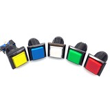 Arcade 33mm Button Vierkant Geel