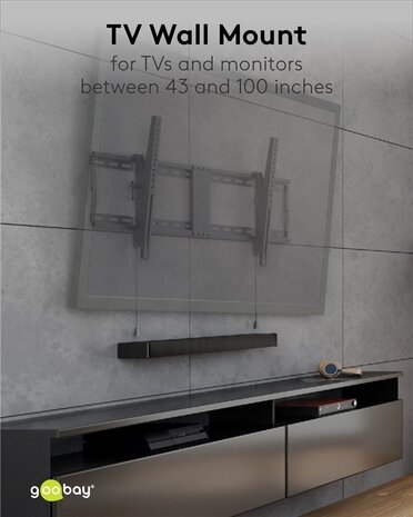 TV-muurbeugel Pro TILT (XL). 43-100 inch TV-muurbeugel Pro TILT (XL). 43-100 inch
