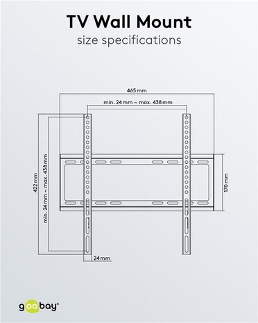 TV-muurbeugel Pro VAST (L). 37-70 inch