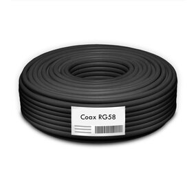 RG-58 coaxkabel, dubbel afgeschermd