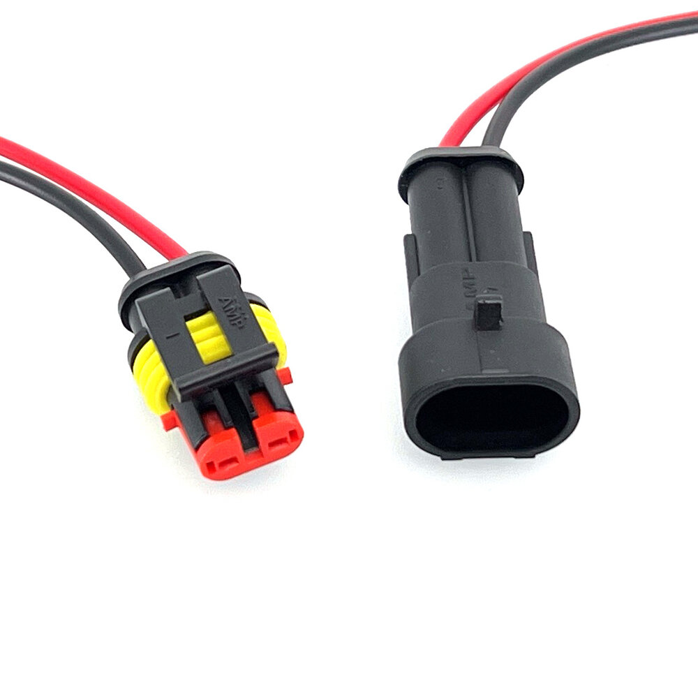 unillea 30 stuks 2-polige kabelconnectoren, waterdichte en hittebestendige connectoren, 18-24 AWG, voor auto's, vrachtwagens, kajaks en boten