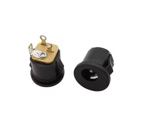 DC Power jack 5.5x2.1 mm inbouw click bevestiging DC Power jack 5.5x2.1 mm inbouw click bevestiging