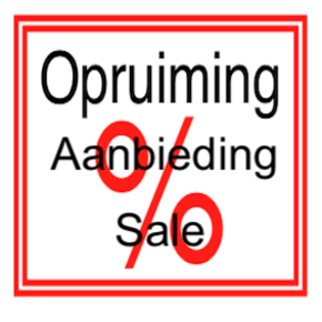 Opruiming - Aanbieding