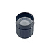 Knop potentiometer zwart aluminium Knop potentiometer zwart aluminium