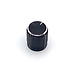 Knop potentiometer zwart aluminium Knop potentiometer zwart aluminium