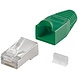 RJ45-stekker, CAT 5e STP afgeschermd met rubbeer voor knikverlichting RJ45-stekker, CAT 5e STP afgeschermd met rubbeer voor knikverlichting