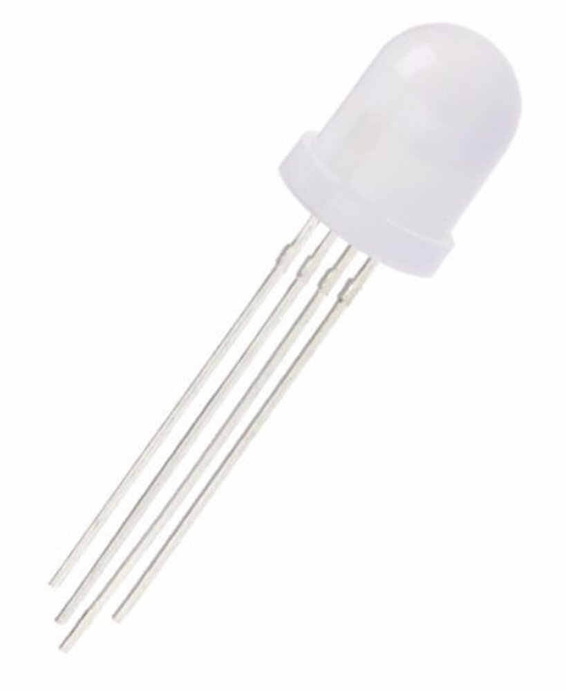 8mm RGB led diffuus gez. cathode