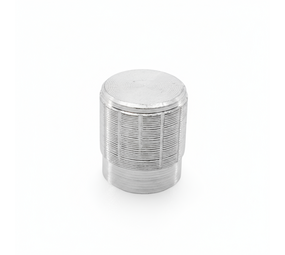 Knop potentiometer zilver aluminium