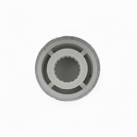 Knop potentiometer zilver aluminium