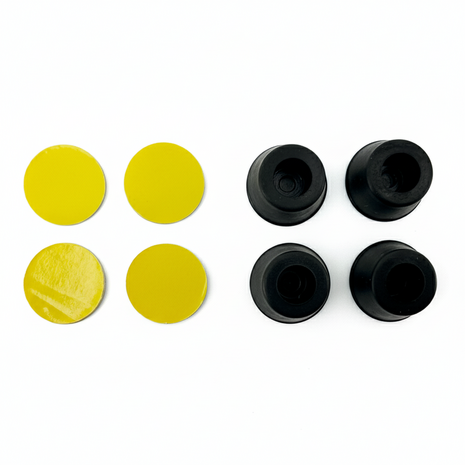 4 Rubberen voetjes met plak bevestiging