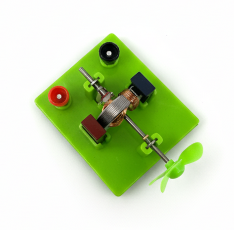 DC Elektromotor met Ventilator t.b.v. leerkit