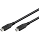 USB-C-kabel, 3 m, zwart 60 W, 3 A, 5 Gbit/s, USB 3.2, USB-C-kabel, 3 m, zwart 60 W, 3 A, 5 Gbit/s, USB 3.2,