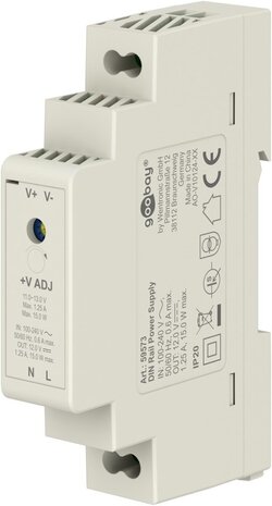 DIN-railvoeding 12 V (DC), 1,25 A, 15 W