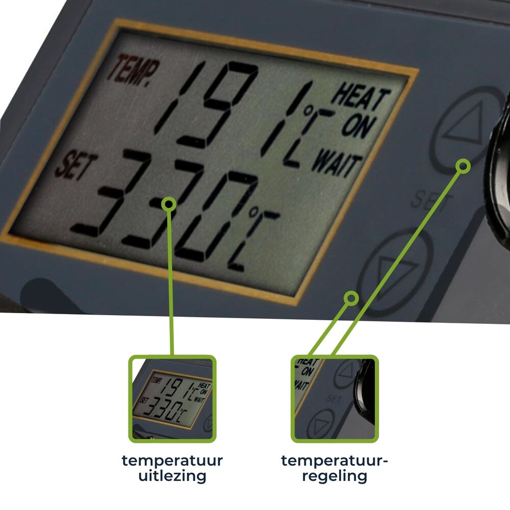 Soldeerstation 48 W met LCD-display temperatuurregeling 150–450 °C Soldeerstation 48 W met LCD-display temperatuurregeling 150–450 °C