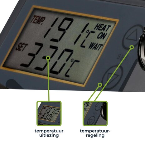 Soldeerstation 48 W met LCD-display temperatuurregeling 150–450 °C Soldeerstation 48 W met LCD-display temperatuurregeling 150–450 °C