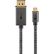 USB-C naar DisplayPort-kabel, 3 m, zwart; zilver