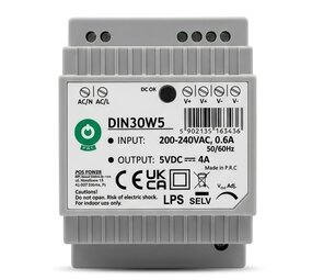 Dinrail Voeding 5V 4A Dinrail Voeding 5V 4A