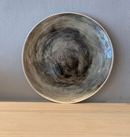 Wonki Ware Bord 22,5 cm zwart/grijs