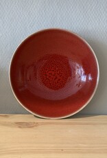 Jars Céramistes Deep plate Tourron cerise (red)