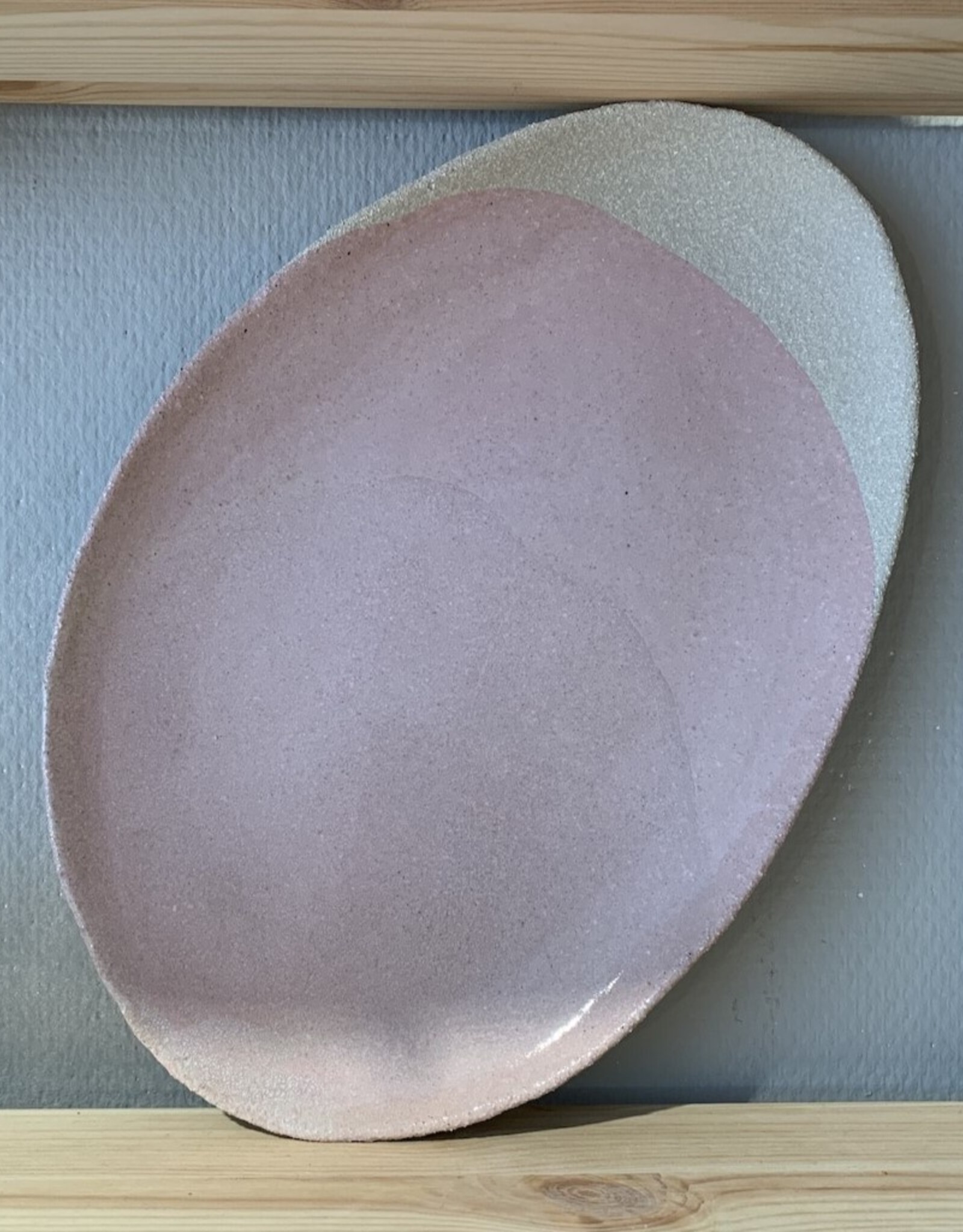 Jars Céramistes Ovaal bord roze  - Wabi