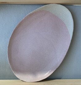 Jars Céramistes Ovaal bord L roze  - Wabi