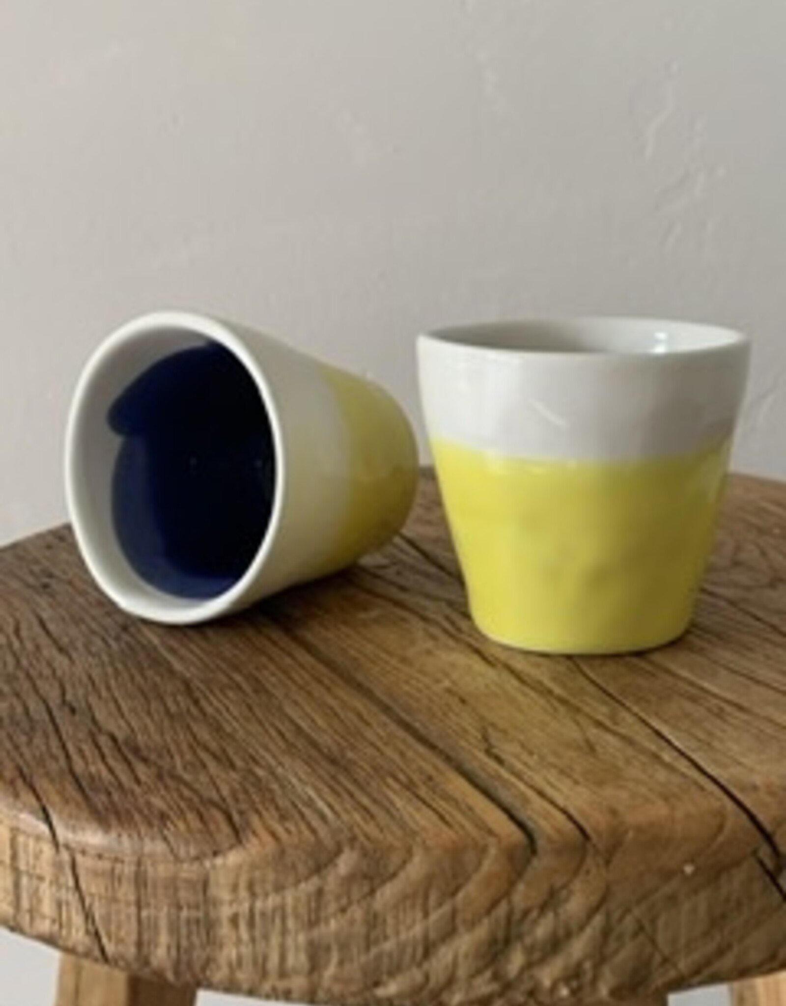 Duro Bekertje Color geel-blauw