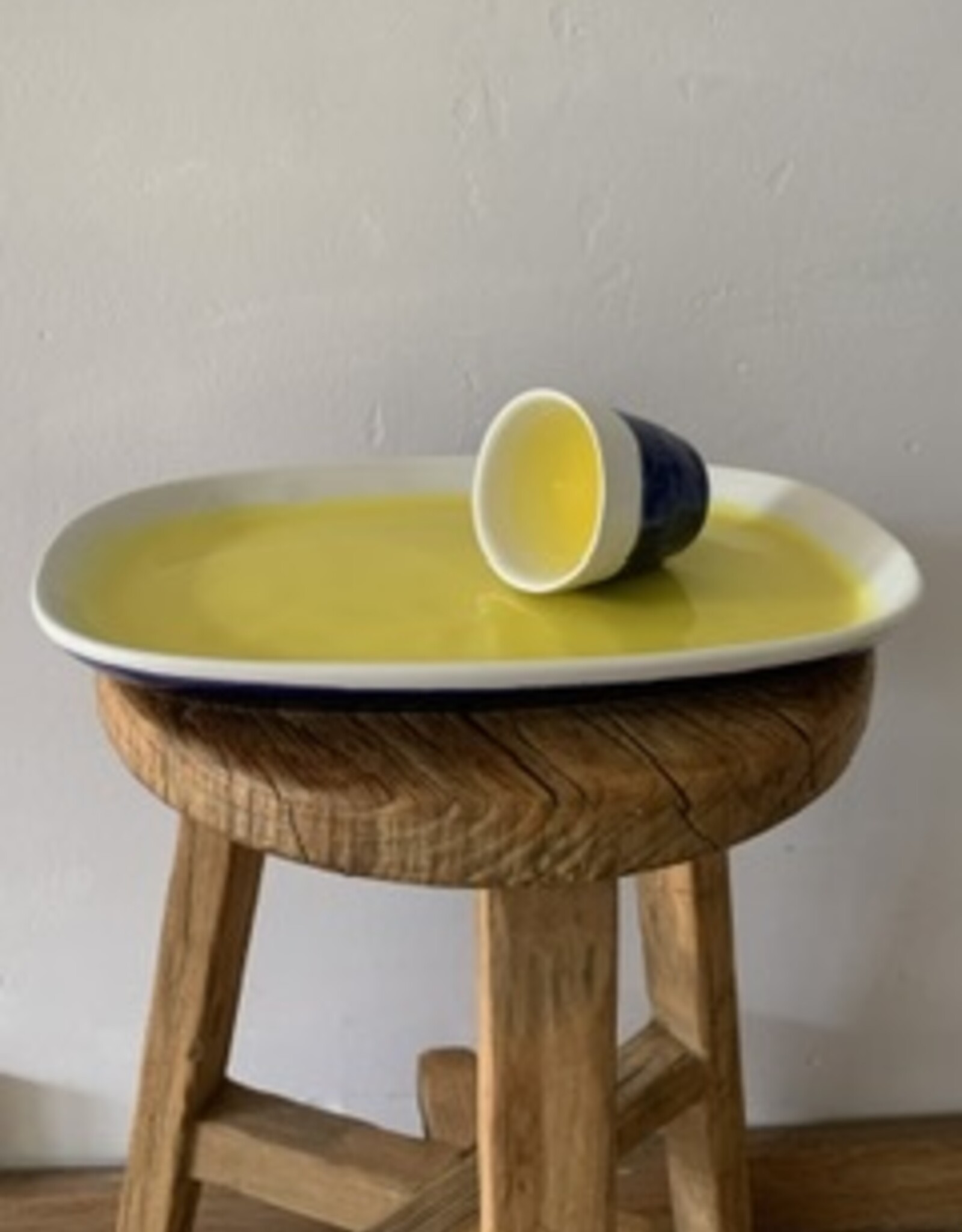 Duro Serveerbord Color geel-blauw