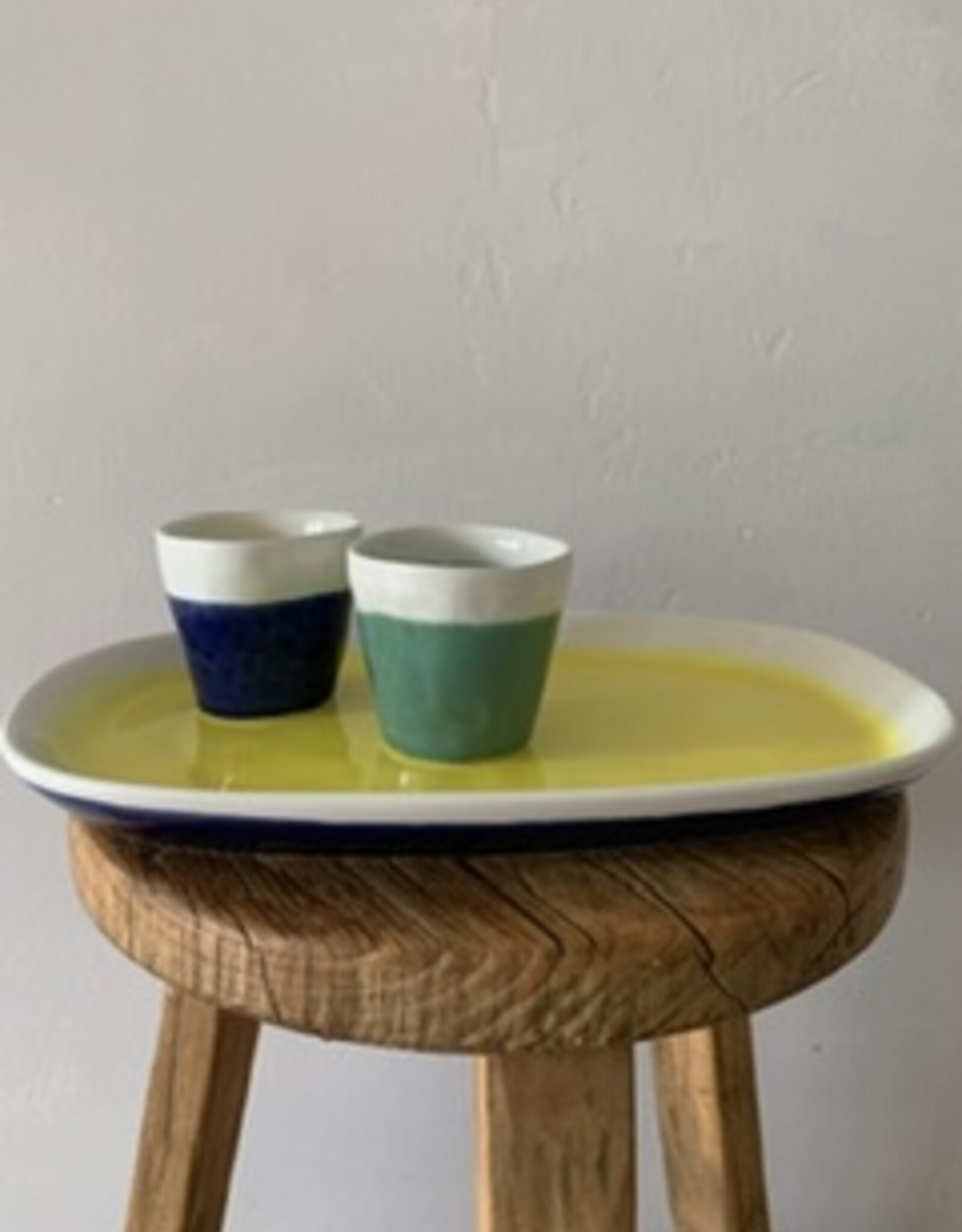 Duro Serving plate Color - yellow, blue