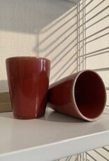 Jars Céramistes Beker M Tourron cerise