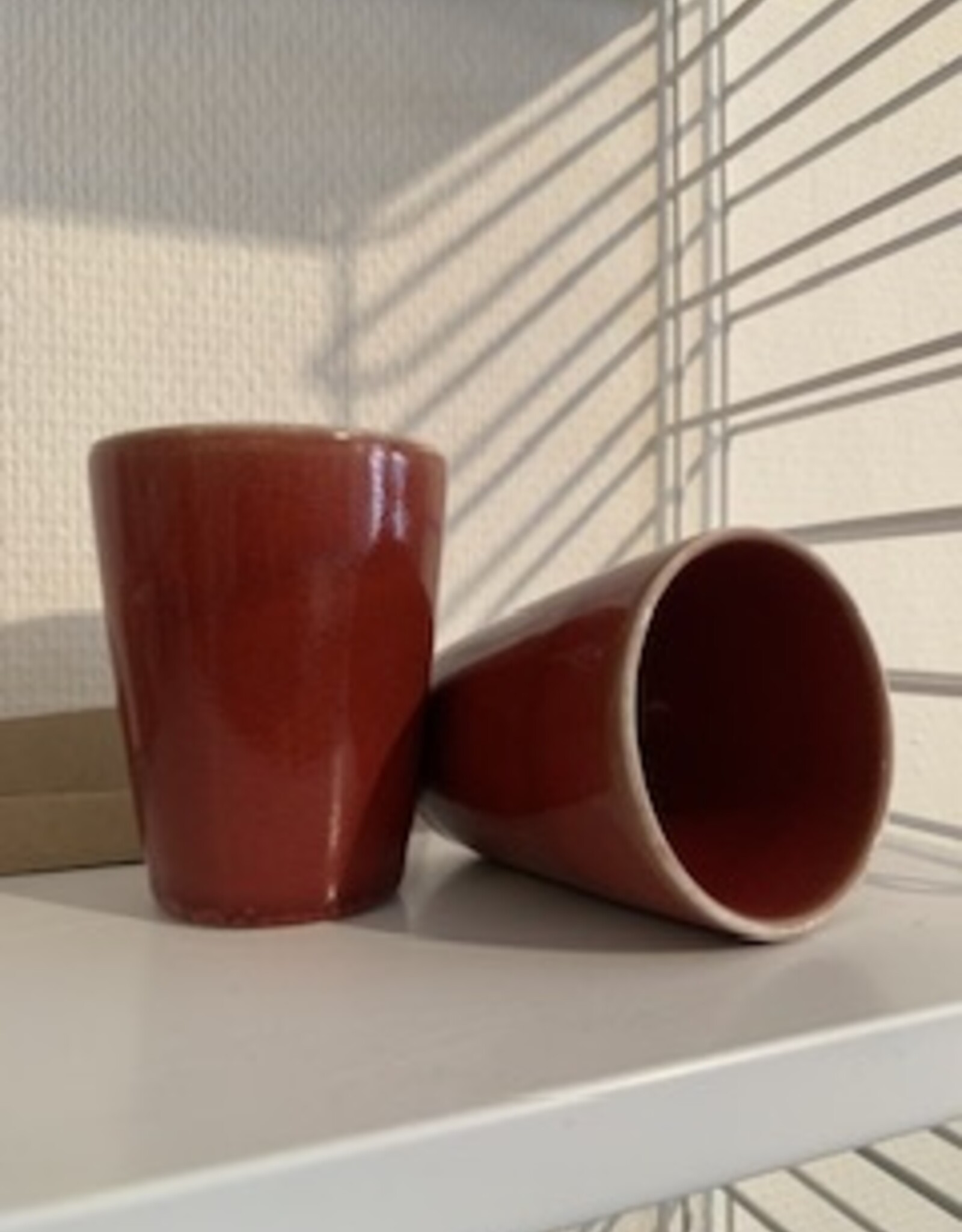 Jars Céramistes Beker M Tourron cerise