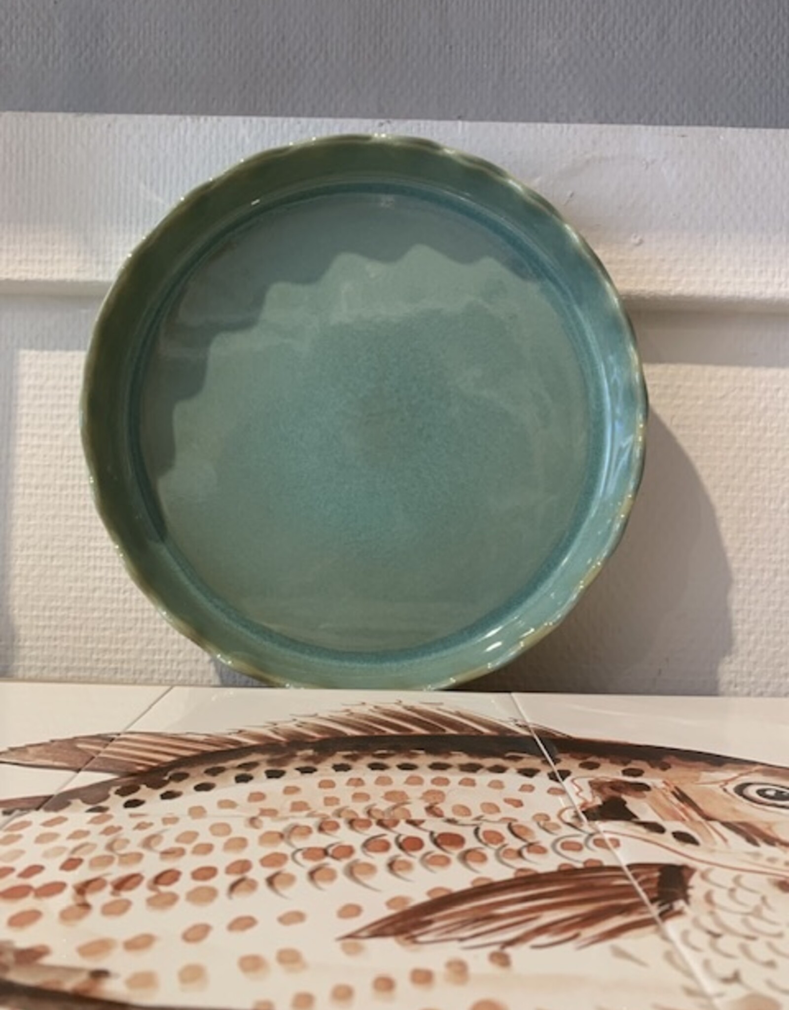 Gres Novo Ovenschaal  27 cm - émeraude bleue