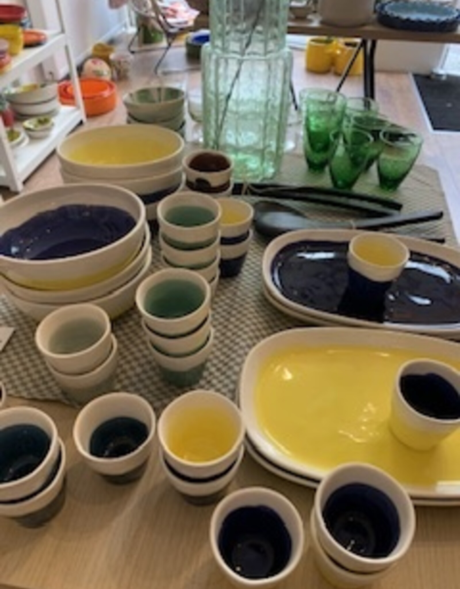 Duro Serveerbord Color geel-blauw