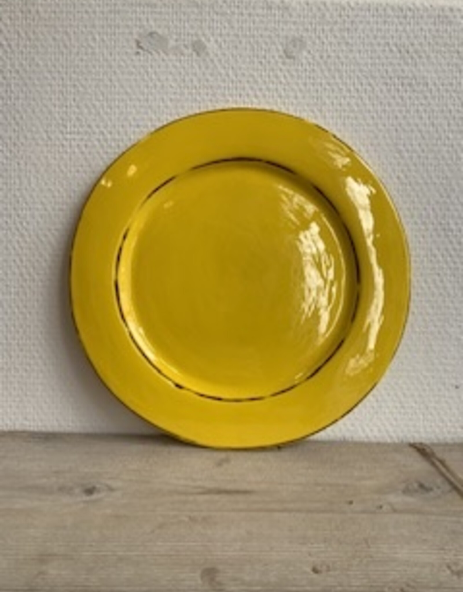 Argile et couleurs Dinner plate Argile - yellow