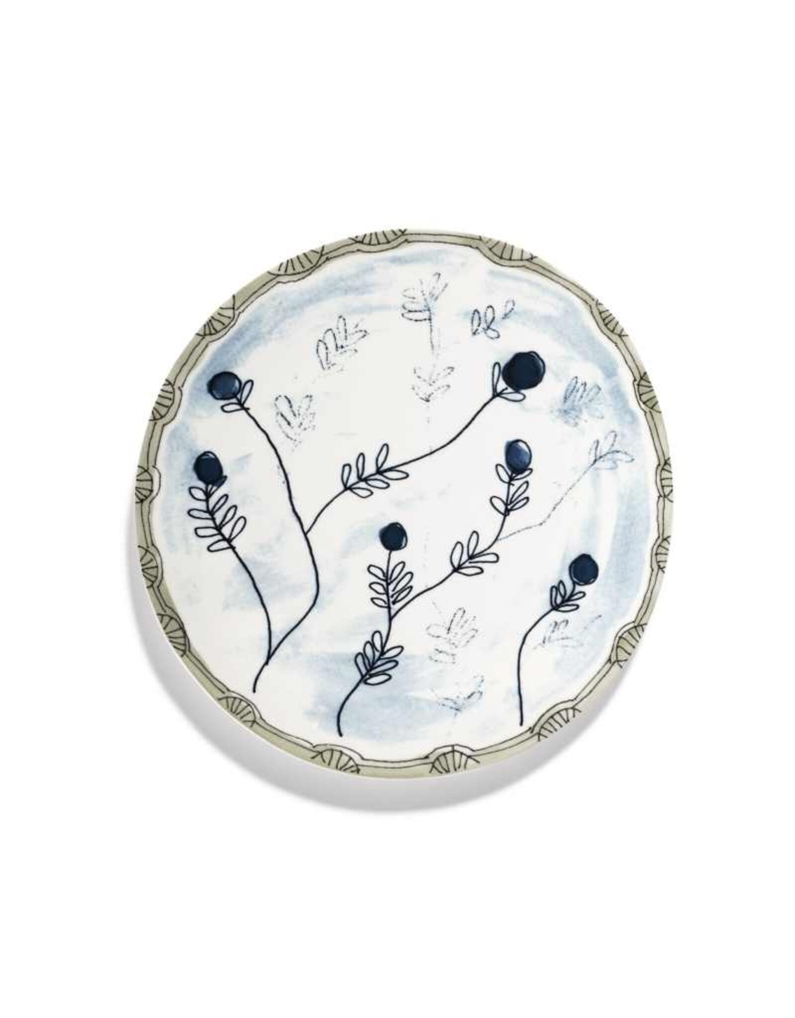 Marni l Serax Plate L Marni - Mirtillo tea - blue