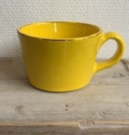 Argile et couleurs Cup with handle - yellow, straight